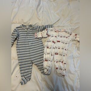 Pair of Kissy Kissy Baby Body Footie bodysuits Size 0-3M/3-6M